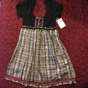 Zara plaid short sleeve dress